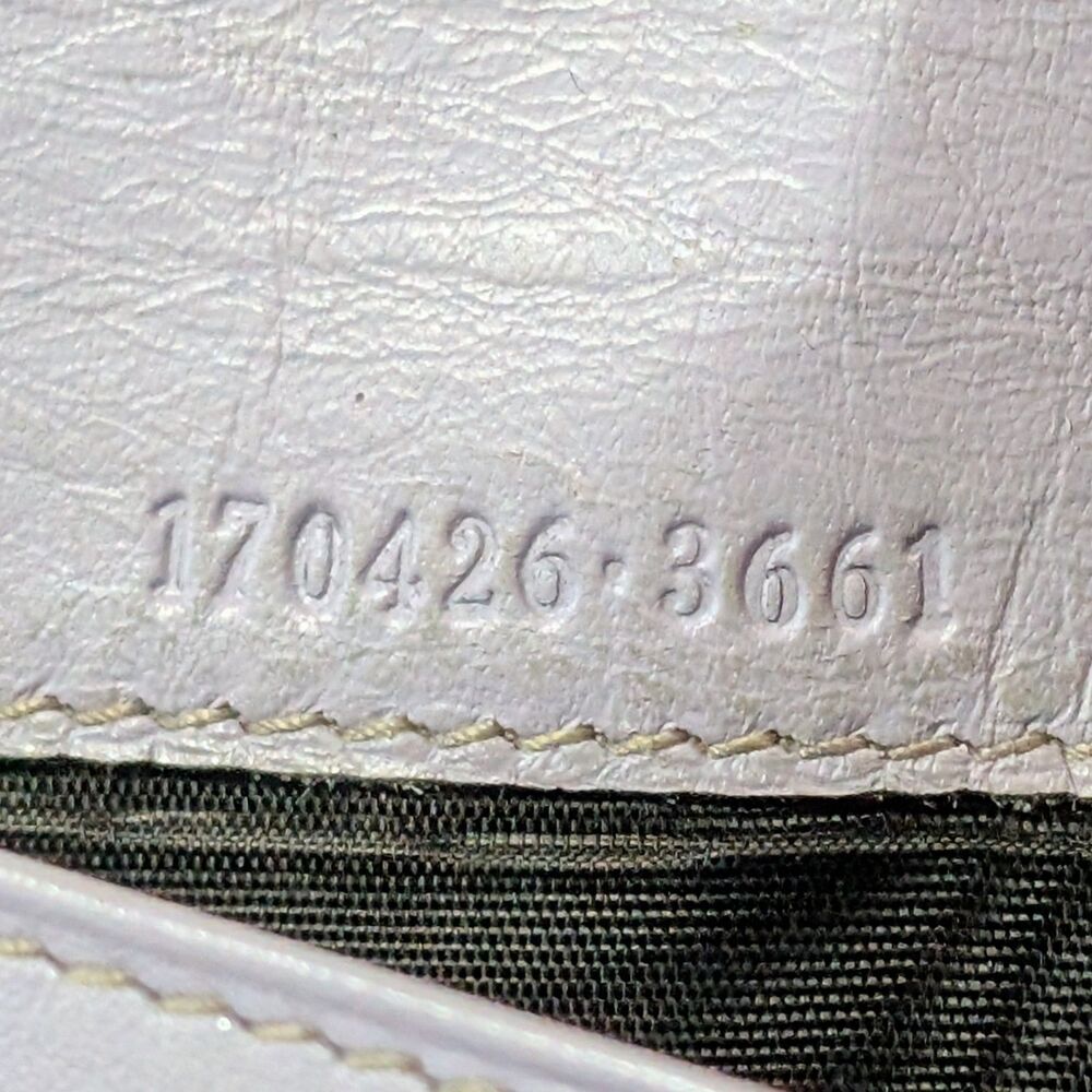 Gucci GG Monogram Canvas Long Wallet Rare Lavender Leather Vintage Y2K - Picture 10 of 11
